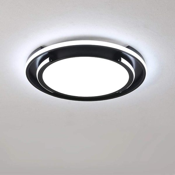 Circular Design Dimmable LED Black Nordic Ceiling Lights Flush Mount Lighting - Image 8