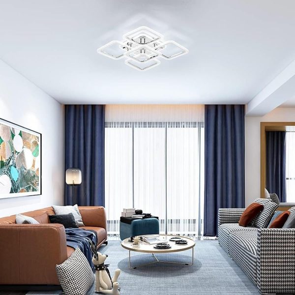 5 Square LED Modern Ceiling Lights Fixture Flush Mount Lighting Ceiling Lamp - Image 4