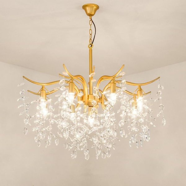 Metal Crystal LED Modern Chandelier Hanging Lamp Pendant Light Island Lights - Image 3
