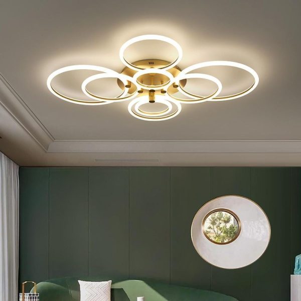 Circular Ring Dimmable LED Modern Flush Mount Lighting Ceiling Lights - Image 5