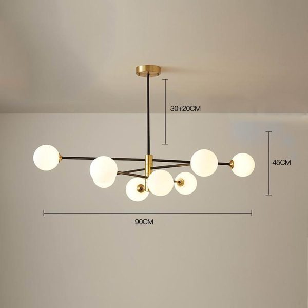 Industrial Modern Cluster Globe Geometric Pendant Light Ceiling Light - Image 3