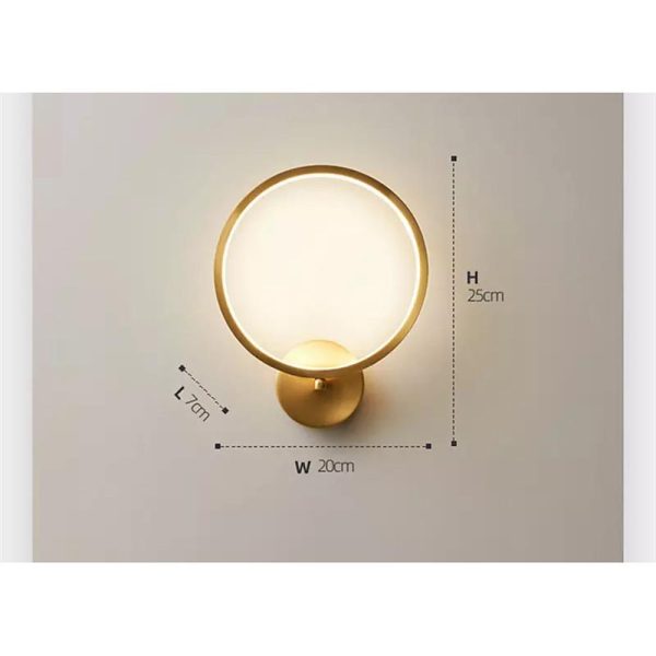 3-light Circular Copper LED Modern Flush Mount Lighting Ceiling Lights - Image 6
