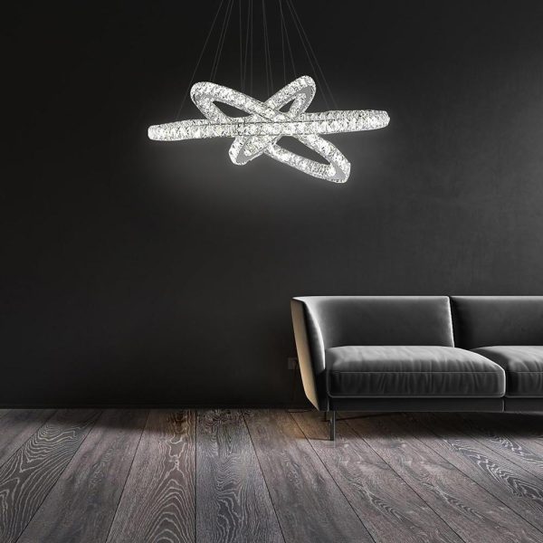 Interwoven Geometrical Circle Crystal Chandeliers for Living Room - Image 4