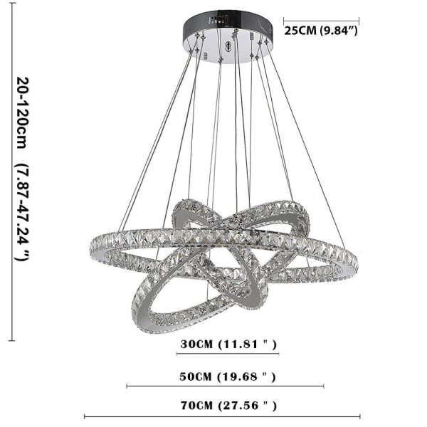 Interwoven Geometrical Circle Crystal Chandeliers for Living Room - Image 16