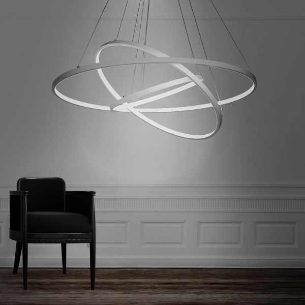 Adjustable Interweaved Ring Dimmable LED Modern Chandeliers Pendant Light - Image 2