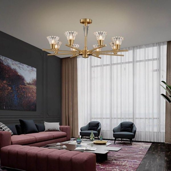 Scandinavian Style 6/8-Light Copper Pendant Ceiling Light - Image 4