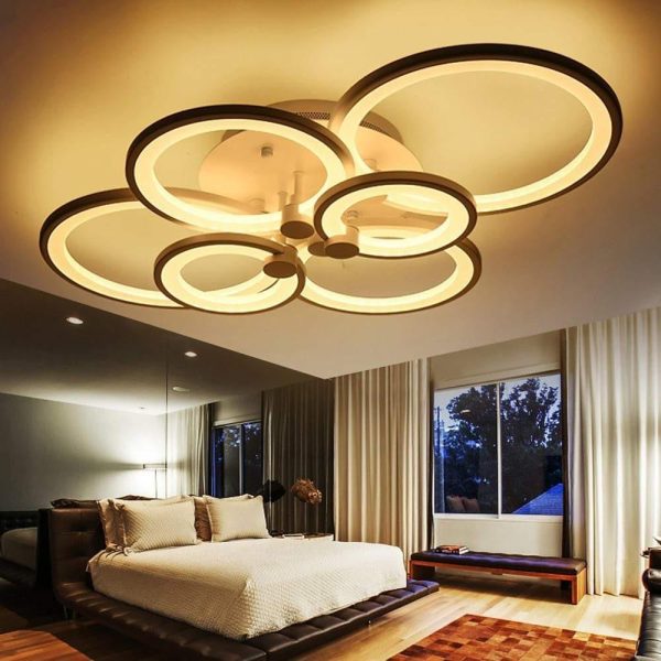 Elegant Semi Flush Mount Ceiling Lights with Unique Overlapping Rings - Image 11