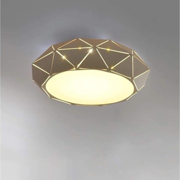 Geometric Drum Shaped LED Modern Flush Mount Lighting Ceiling Lights - Image 6