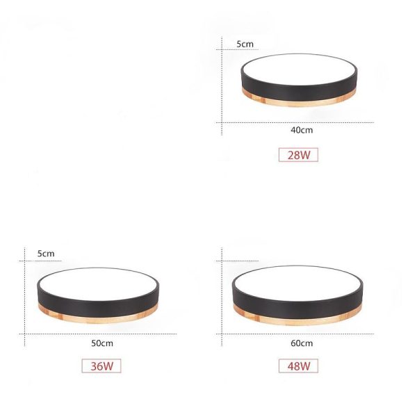 Circular Drum Flush Mount Light Metal Bamboo LED Bedroom Ceiling Lights for Baby Kids - Image 10