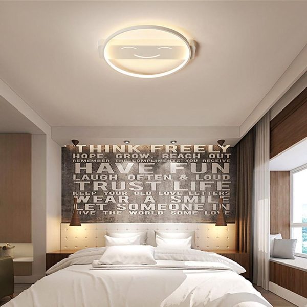 Circle Shaped Flush Mount Ceiling Light Face Metal Light 1 Light - Image 7