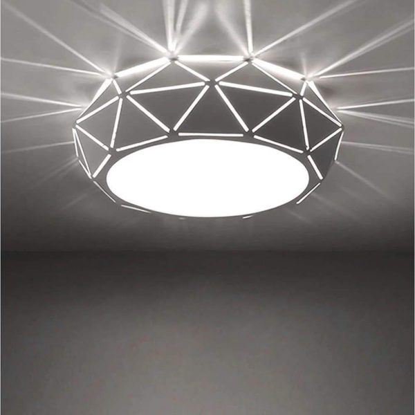 Geometric Drum Shaped LED Modern Flush Mount Lighting Ceiling Lights - Image 4