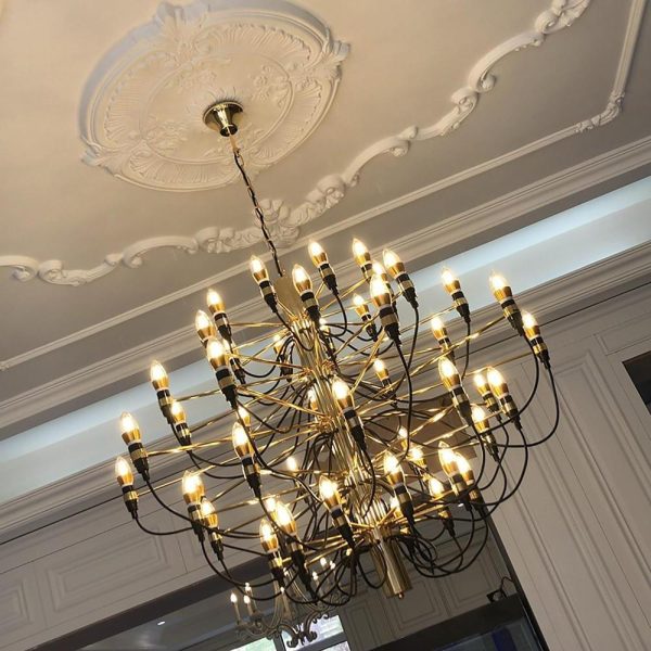 Creative 50-Light Electroplated Candlestick Design Modern Chandeliers - Image 5