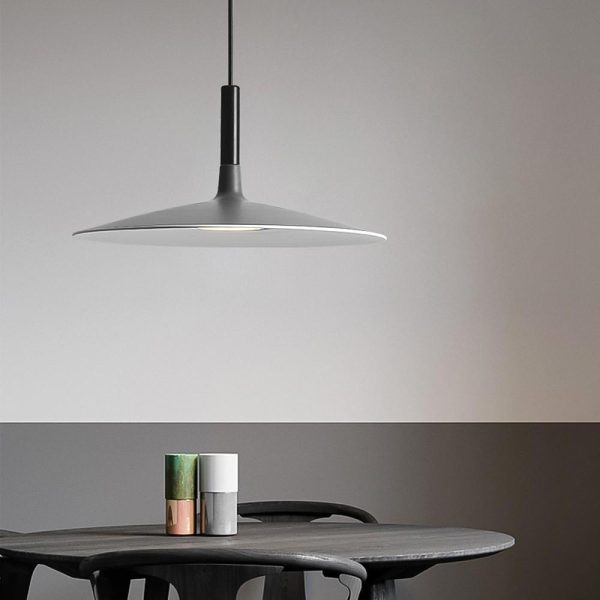 Flat Circular Design Industrial Pendant Lighting Modern Metal Kitchen Lighting Dining Room Lighting Ceiling Light - Image 5