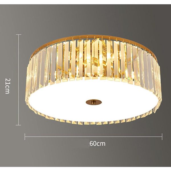 Candelabra Flush Mount Ceiling Light Metal Crystal Unique LED Light - Image 13