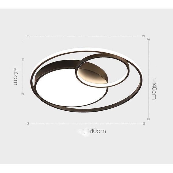 3 Circle Metal Artistic LED Flush Mount Ceiling Light for Bedroom - Image 5