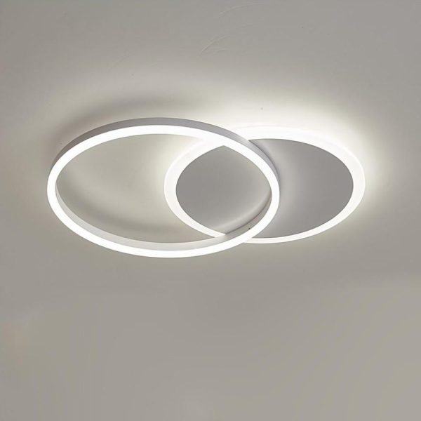 22'' Ambient LED Light Two Ringed Flush Mount Ceiling Light with Bulb - Image 7