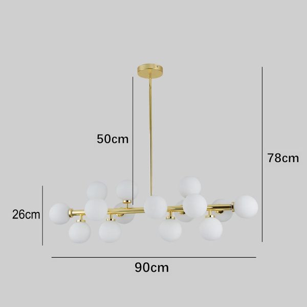 35'' LED 16 Bulbs Molecular Pendant Lighting Pendant Light Fixtures For Living Room - Image 12