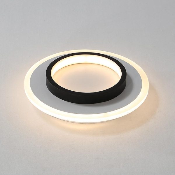 2 Light Circular LED Modern Flush Mount Lighting Ceiling Lights - Image 4