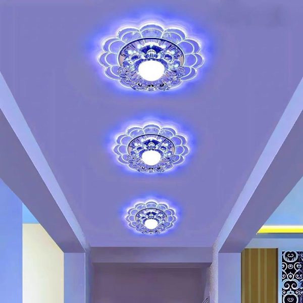 Flower Effect Entryway Lighting Crystal Metal LED Flush Mount Ceiling Light for Baby Kids - Image 12