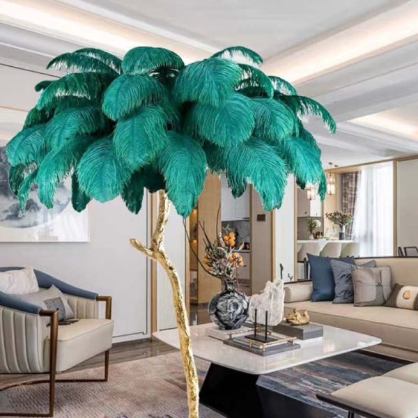 O'Moore Nordic Luxury Unique Ostrich Feather Floor Lamp/Table Lamp - Image 10