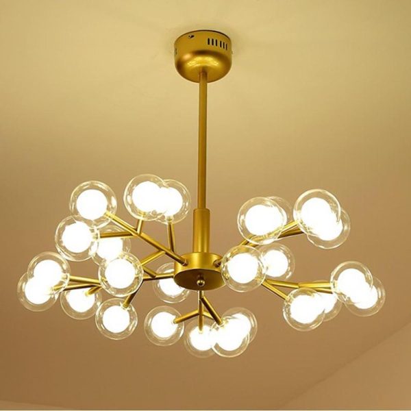 25 Lights LED Cluster Glass Bubble Sputnik Chandelier Hanging Ceiling Lights - Image 8