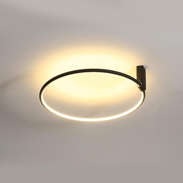 2 Circle Metal Abstract LED Flush Mount Ceiling Light for Bedroom - Image 6