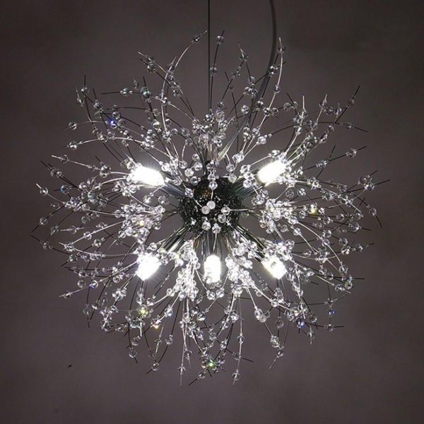 16'' Mini Globe Style Metal Electroplated Chandelier with Centrally Located Lights Enlightening Surroundings - Image 3