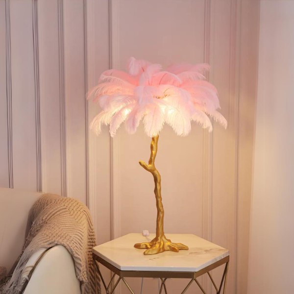 O'Moore Nordic Luxury Unique Ostrich Feather Floor Lamp/Table Lamp - Image 51