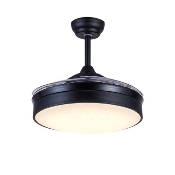 Round Drum Shaped LED Nordic Retractable Ceiling Fan with Lights - Image 6