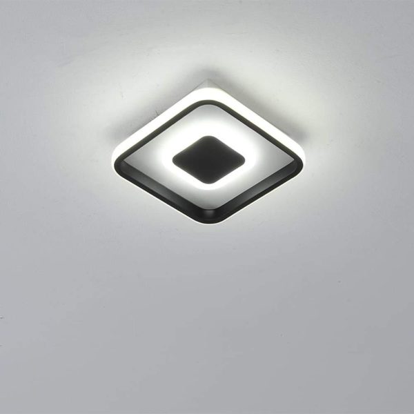 Dual Square LED Black Modern Ceiling Lights Flush Mount Lighting - Image 4