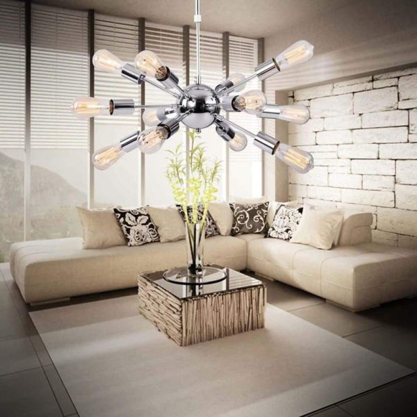 Modern Dining Room Chandeliers Kitchen Sputnik Chandelier with 12 Bulbs - Image 8