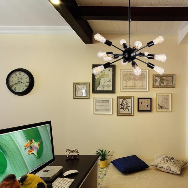 Modern Dining Room Chandeliers Kitchen Sputnik Chandelier with 12 Bulbs - Image 7