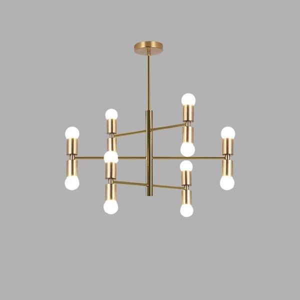 6 Lights LED Modern Sputnik Chandelier Pendant Light Hanging Lamp - Image 6