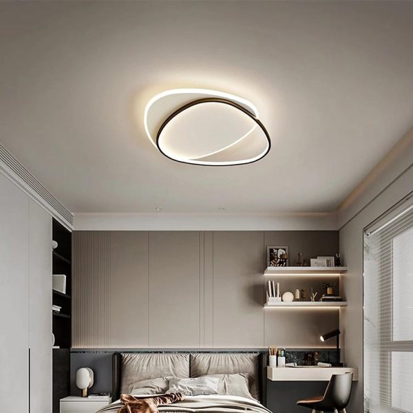 Rounded Triangles Flush Mount Ceiling Light Artistic LED Light - Image 4