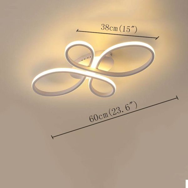 Intertwined Flower Shaped LED Modern Ceiling Light Flush Mount Lighting - Image 5