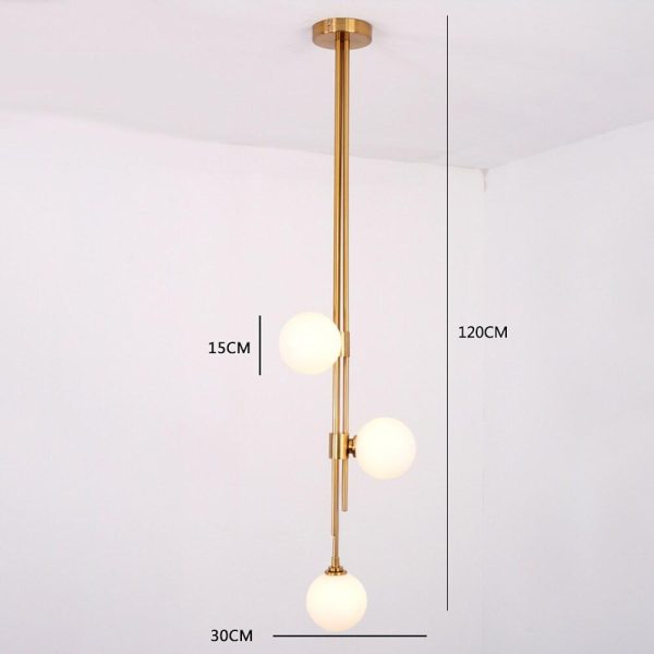 Elongated Gold Pendant Light Metal Glass Industrial Pendant Lighting - Image 7
