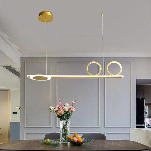 3 Circles Linear Design LED Modern Pendant Lighting Chandeliers - Image 3