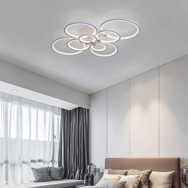 Elegant Semi Flush Mount Ceiling Lights with Unique Overlapping Rings - Image 3