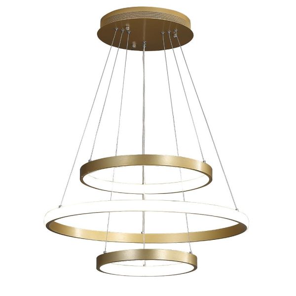Circles Dimmable LED Adjustable Gold Contemporary Chandeliers Island Lights - Image 10