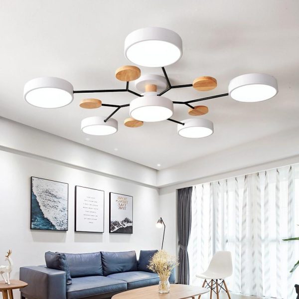 Sputnik Artistic Bedroom Lights Chandeliers Metal Wood Bamboo Baby Kids Lights Ceiling Lights - Image 4