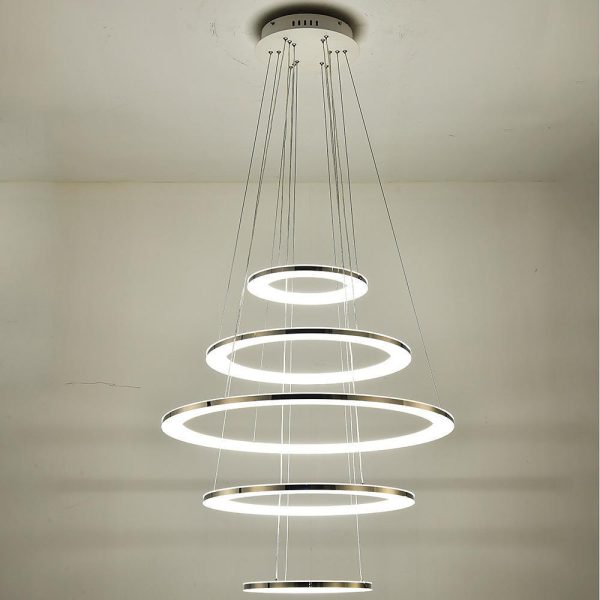 Adjustable Contemporary Chandelier Light Mid-century Chandeliers with 5 Tiered LED Lights - Image 3