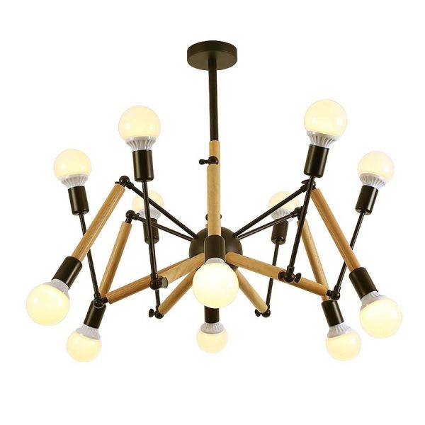 12 Lights Sputnik Design LED Nordic Chandeliers Hanging Lamp Pendant Light - Image 7