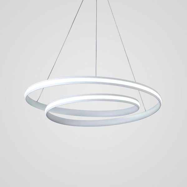 18'' Spiral-shaped LED Dimmable White Modern Adjustable Pendant Lights - Image 5
