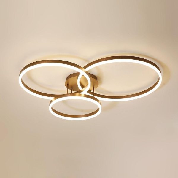3 Circle Minimalist Acrylic LED Flush Mount Ceiling Light for Living Room - Image 6