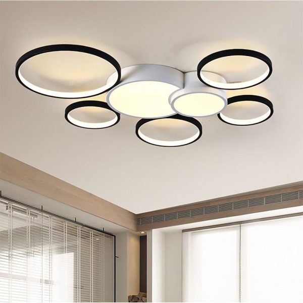 Multiple Circles LED Nordic Ceiling Lights Flush Mount Lighting - Image 6