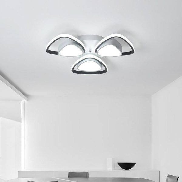 Unique Geometric LED Flush Mount Ceiling Light for Hallway Entryway - Image 8