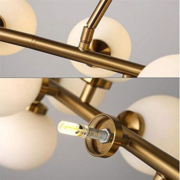 35'' LED 16 Bulbs Molecular Pendant Lighting Pendant Light Fixtures For Living Room - Image 7
