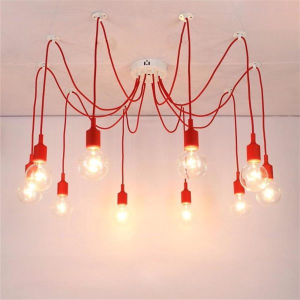 Cluster Spider Pendant Lighting 10-heads DIY Adjustable Ceiling Lights - Image 6