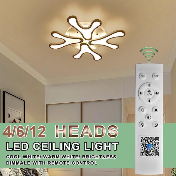 Creative Flower Dimmable LED Nordic Ceiling Lights Flush Mount Lighting - Image 9