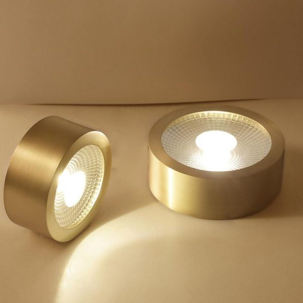 Round LED Copper Modern Ceiling Lights Flush Mount Lighting Ceiling Lamp - Image 2